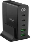 ANSMANN 5-Port USB Ladeger&auml;t, 140W, Schnellladef&auml;hig, Smart-Ladung - Schwarz