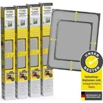EASYmaxx Insect Protect - Teleskop-Insektenschutzgitter - anthrazit - 4er-Set -...