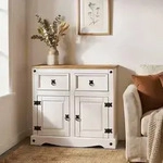 Kommode CAMPO Sideboard Buffetschrank Geschirrschrank Kiefer massiv mit 2 Schubladen