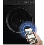 Sharp ES-PRO814BA-DE Waschmaschine 8kg AllergySmart Dampf App Steuerbar - Schwarz