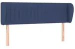 vidaXL Kopfteil mit Ohren Blau 147x23x78/88 cm Stoff - Blau