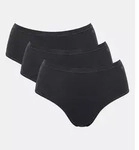 Sloggi Bio Damen-H&uuml;ftslip Go Daily Baumwolle" 3er-Pack schwarz S" - Schwarz - S