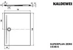 KALDEWEI SUPERPLAN ZERO 1538-5, Duschwanne mit Wannentr&auml;ger extraflach, 110x75cm,