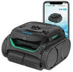 Wybot C2, Roboter-Pool-Reiniger, Pool, Schwarz, Gr&uuml;n, Boden, Wand, Wasserlinie,