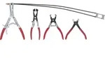 KS TOOLS KFZ Schlauchschellen Zangen Satz, 4 tlg. Schlauchklemmenzange