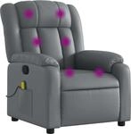 vidaXL Massagesessel Grau Kunstleder