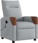 vidaXL Massagesessel Hellgrau Stoff