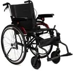 Antar AT52306P Aluminium Rollstuhl faltbar, 12,4 kg leicht, Pneumatische Reifen