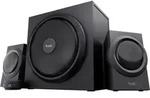 Trust Yuri 2.1 PC Lautsprecher mit Subwoofer, 120W Spitzenleistung, Schwarz