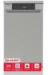 SHARP QW-NS1DF47DS-DE Freistehender Geschirrsp&uuml;ler (45cm), (10 Gedecke, EEK...