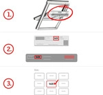 VELUX Original Dachfenster Duo Verdunkelungsrollo f&uuml;r UK08, Grau, mit wei&szlig;er