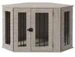 PawHut Hundek&auml;fig Eckige Hundeh&uuml;tte Hundebox mit Kissen, Hundehaus mit...