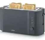 Severin Langschlitz Toaster, 4 Scheiben mit integriertem Br&ouml;tchenaufsatz, 2