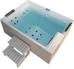 HOME DELUXE - Outdoor Whirlpool NIMBUS DELUXE - mit Treppe und Thermoabdeckung -