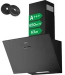 CIARRA A+++ 650 m3/h Dunstabzugshaube 60 cm Kopffreiehaube Umluft Kopffreie
