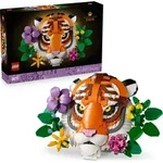LEGO Art Fauna Collection - Tiger - Baubares 3D-Kunstwerk mit dekorativen Blumen von