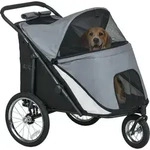 PawHut Hundewagen Hundebuggy mit Netzfenstern, Klappbar, bis 30 kg, Oxford,...