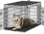 Feandrea Hundek&auml;fig, XXXL, 136 x 79 x 87 cm, klappbar, mit 2 T&uuml;ren - Schwarz