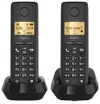 Gigaset PURE 100 duo, Analoges/DECT-Telefon, Kabelloses Mobilteil,