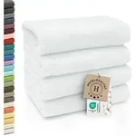 4er Set Handt&uuml;cher aus Baumwolle, 50x100 cm, wei&szlig; - Wei&szlig;