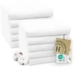 10er Set Handt&uuml;cher 50x100 cm Baumwolle 450 g/qm wei&szlig; - Wei&szlig;