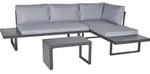 LC Garden &raquo;Sungardo&laquo; Gartenlounge Set 3tlg. anthrazit Aluminium/HPL Loungeset