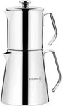 Korkmaz Aqua &ndash; Stilvolle Edelstahl-Teekanne mit French-Press 0,9L /1,5L -...