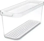 K&uuml;hlschrankorganizer 2 l CAUMA, Farbe:Transparent - Transparent/Wei&szlig;