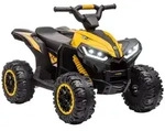 HOMCOM Elektro Quad f&uuml;r Kinder 12V Kinder Quad mit USB-Anschluss - Schwarz/Gelb