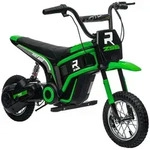 HOMCOM Kinder Elektro Motorrad, 12V Kindermotorrad mit Hupe, Leuchte, Gr&uuml;n
