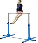 HOMCOM Gymnastik Turnreck Reckstange 13 Stufen h&ouml;henverstellbar Blau - Blau