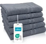 5er Set Duscht&uuml;cher, 70x140 cm, 100% Baumwolle, grau - Grau
