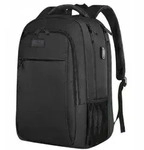 MATEIN City-Rucksack f&uuml;r einen 15,6-Zoll-Laptop, schwarz - Schwarz