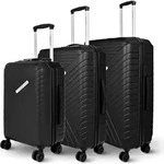 deluxe4home&reg; 3 tlg. Hartschalenkofferset Reisekoffer Koffer & Trolley Schwarz I