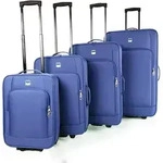 SIGN Reisekoffer 4er Set M/ L/ XL/ XXL Stoffkoffer Blau 4er Set - Blau