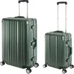 2er Reisekoffer Set, Handgep&auml;ck, Koffer L, Hartschalen Polycarbonat Alu Trolley