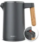 Arendo - Wasserkocher Edelstahl mit Temperatureinstellung - 45&deg;C-100&deg;C - 1.5 Lit -