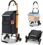 VOUNOT&reg; Aluminium Einkaufstrolley Treppensteiger, Trolly Einkaufswagen Klappbar mit