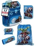 Scooli Ranzen-Set 5-teilig AVENGERS Schulranzen-Set mit Federm&auml;ppchen