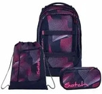 Satch, Schulrucksack-Set PACK Seismic Pink 3-teilig, ab 5. Klasse