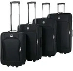SIGN Reisekoffer 4er Set M/ L/ XL/ XXL Stoffkoffer Schwarz 4er Set - Schwarz