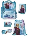 M&auml;dchen Schulranzen 1. Klasse in T&uuml;rkis-Blau mit Disney Eisk&ouml;nigin Motiv 5 tlg.