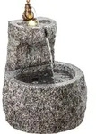 Dehner Gartenbrunnen Froschk&ouml;nig mit LED Beleuchtung, &Oslash; ca. 50 cm, H&ouml;he ca. 55 cm,