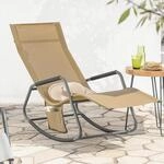 SoBuy Schaukelliege Sonnenliege mit Seitentasche Gartenliege Relaxstuhl Schwungliege