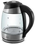 ELDOM C520 Wasserkocher mit Temperaturregelung, 1,8 L - Schwarz/Silber