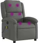 vidaXL Massagesessel Dunkelgrau Stoff