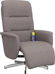vidaXL Massagesessel mit Fu&szlig;teil Taupe Stoff