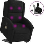vidaXL Massagesessel mit Aufstehhilfe Schwarz Samt