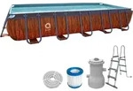 Avenli Frame Rectangular Pool Set 400 x 200 x 99 cm, Aufstellpool, reckteckig,...