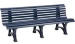 Gartenbank Jamaika | 4-Sitzer | Blau | HxBxT 80x200x64cm | Witterungs- &